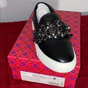 Tory Burch Black Slip On Sneakers